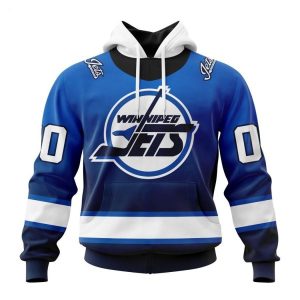 Personalized NHL Winnipeg Jets Special Retro Gradient Design Hoodie