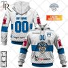 Personalized NL Hockey EV Zug Away Jersey Style Hoodie