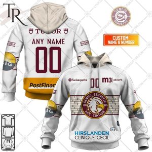 Personalized NL Hockey Geneve Servette HC Away Jersey Style Hoodie