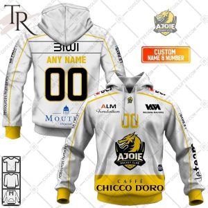 Personalized NL Hockey HC Ajoie Away Jersey Style Hoodie