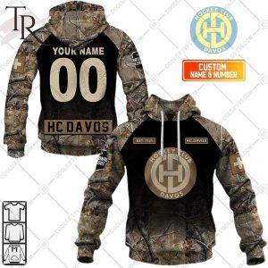 Personalized NL Hockey HC Davos Camouflage Hoodie