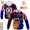 Personalized NRL Brisbane Broncos Home Jersey Mix Flag Hoodie