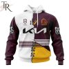 Personalized NRL Brisbane Broncos Home Mix Away Kits Hoodie