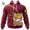 Personalized NRL Brisbane Broncos Special Retro Logo Design Hoodie 3D