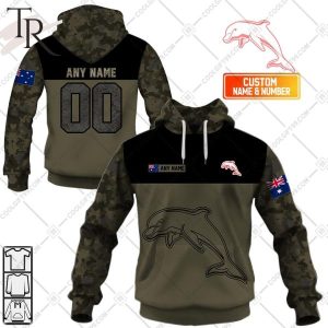 Personalized NRL Camouflage V2 Dolphins Hoodie