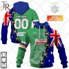 Personalized NRL Canberra Raiders Home Jersey Mix Flag Hoodie