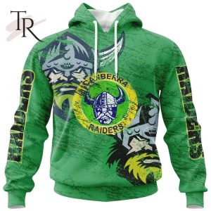 Personalized NRL Canberra Raiders Special Retro Logo Design Hoodie 3D