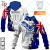 Personalized NRL Canterbury Bankstown Bulldogs Home Jersey Mix Flag Hoodie