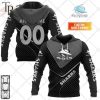 Personalized NRL Cronulla Sutherland Sharks Carbon Hoodie