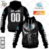 Personalized NRL Cronulla Sutherland Sharks Punisher Hoodie