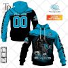 Personalized NRL Cronulla Sutherland Sharks Skull Death Art Hoodie