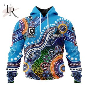 Personalized NRL Gold Coast Titans Special Indigenous Design Hoodie 3D