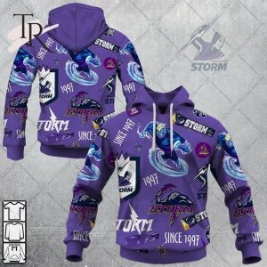 Personalized NRL Melbourne Storm Season Logo Hoodie