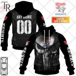 Personalized NRL Newcastle Knights Punisher Hoodie