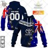 Personalized NRL North Queensland Cowboys Home Jersey Mix Flag Hoodie