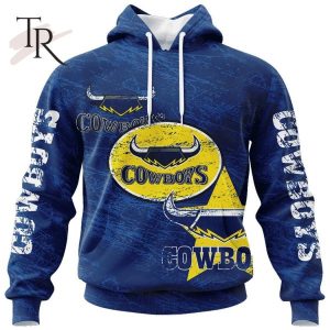 Personalized NRL North Queensland Cowboys Special Retro Logo Design Hoodie 3D