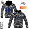 Personalized NRL Penrith Panthers Special Camo Military Flag Hoodie