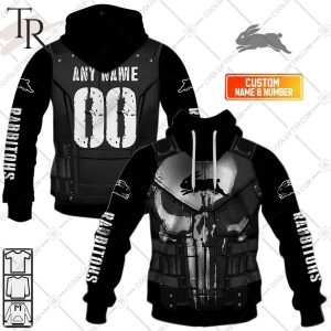 Personalized NRL South Sydney Rabbitohs Punisher Hoodie