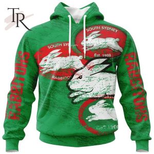 Personalized NRL South Sydney Rabbitohs Special Retro Logo Design Hoodie 3D