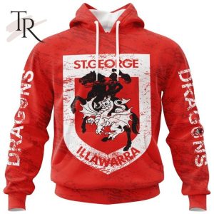 Personalized NRL St. George Illawarra Dragons Special Retro Logo Design Hoodie 3D