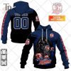 Personalized NRL Sydney Roosters Skull Death Art Hoodie