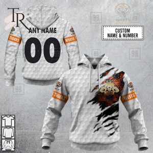 Personalized NRL Wests Tigers Golf Hoodie All Over Print