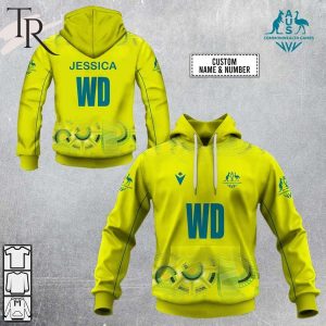 Personalized Netball Australia Diamonds Yellow Hoodie