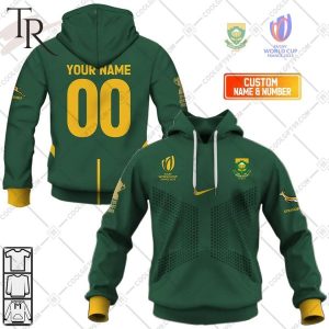 Personalized Rugby World Cup 2023 Springboks South Africa Rugby Home Jersey Hoodie