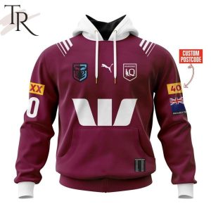 QLD Maroons State Of Origin Customized Postcode 2024 Kits Hoodie