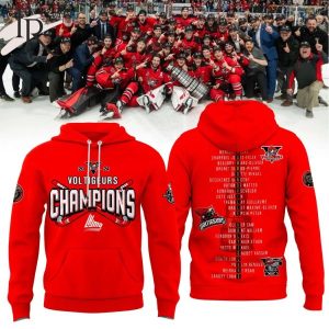 QMJHL Drummondville Voltigeurs Champions 2024 Hoodie – Red