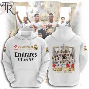 Real Madrid Laliga 23-24 Champions Hoodie