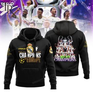 Real Madrid London 24h Final Champions Of Europe Hoodie – Black