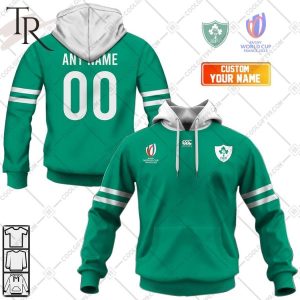 Rugby World Cup 2023 Ireland Rugby Home Jersey Hoodie