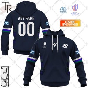 Rugby World Cup 2023 Scotland Rugby Home Jersey Hoodie