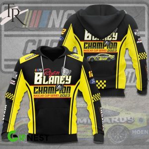 Ryan Blaney Champion Nascar Cup Series 2023 3D Unisex Hoodie