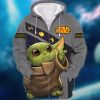 Star War Shirt Baby Yoda 3D Full Print Zipper Hoodie Tshirt