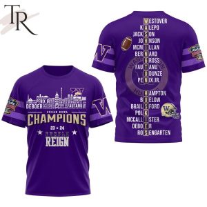 Sugar Bowl Champions 23 24 Purple Reign Washington Huskies 3D Shirt