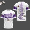 Sugar Bowl Champions 23 24 Purple Reign Washington Huskies 3D Shirt