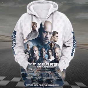 The Memories Fast & the Furious 22nd anniversary T Shirt Menwomen 3D all over Printed T-shirts Casual