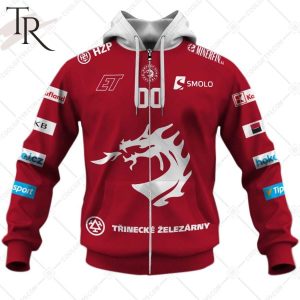 Tipsport Extraliga HC Ocelari Trinec Jersey Style Hoodie