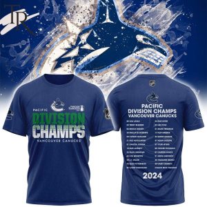 Vancouver Canucks NHL 2024 Pacific Division CHAMPS T-Shirt