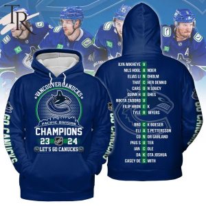 Vancouver Canucks Pacific Division Champions 23-24 Let’s Go Canucks Hoodie – Blue